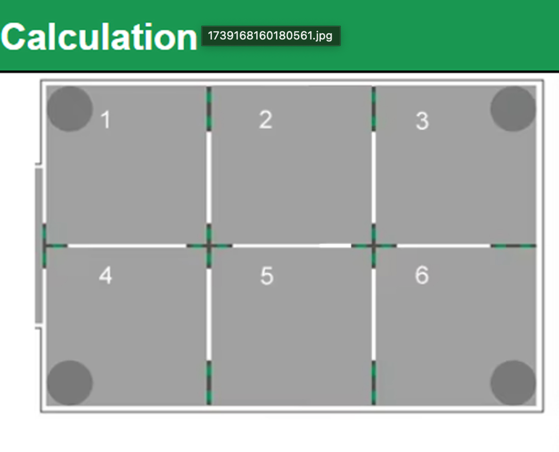 Adjustable Paver Pedestals - Heavy-Duty Rooftop Tile Support layout with numbered tile/paver